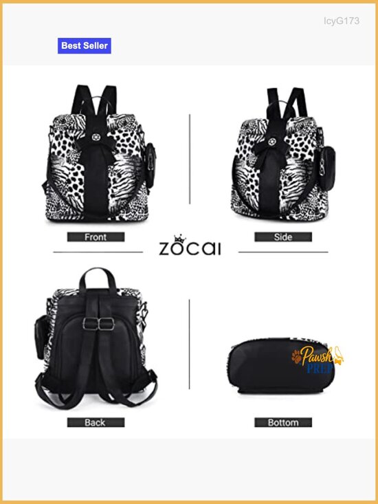 Vegan Leather Anti-Theft Backpack Purse with Shoulder Strap main image 5